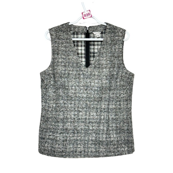 352 - CALVIN KLEIN- BLOUSE - TOP - SLEEVELESS - BLACK/WHITE/GREY - SIZE XL - Picture 15 of 15